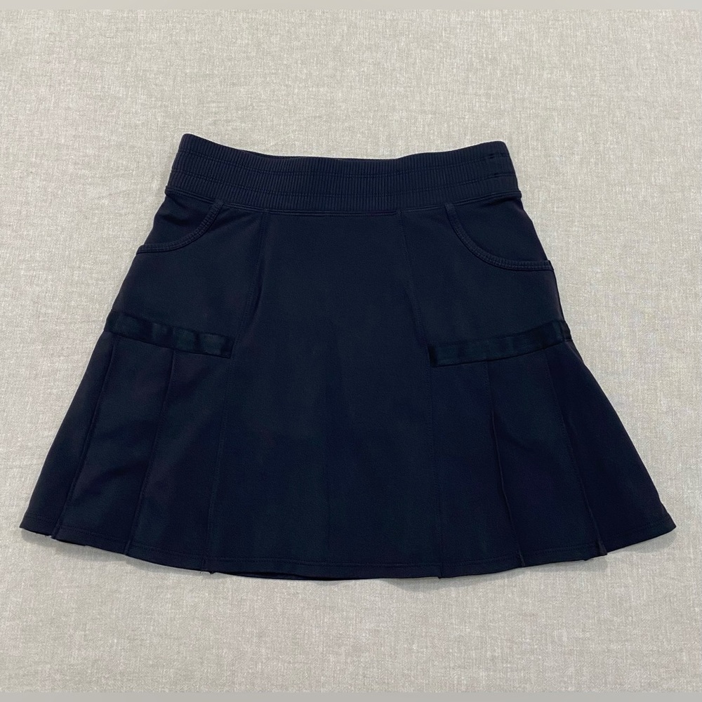 Athleta Pleated Black Any Sport Skirt Skort Sz XS Golf Tennis  Athletic